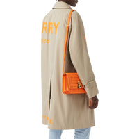 Petit sac TB en cuir tissé - Orange