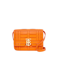 Petit sac TB en cuir tissé - Orange