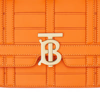 Petit sac TB en cuir tissé - Orange