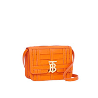 Petit sac TB en cuir tissé - Orange