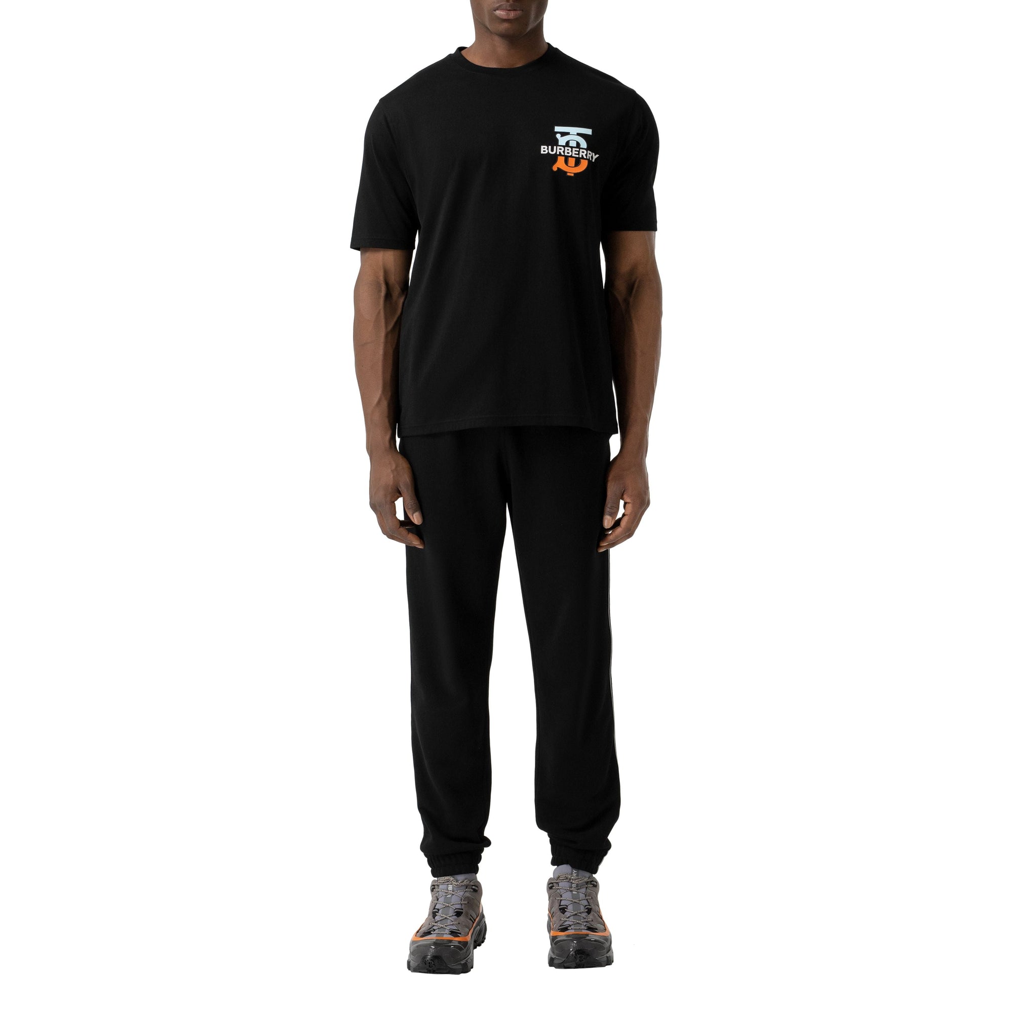 BLACK T-shirt oversize en coton Monogram