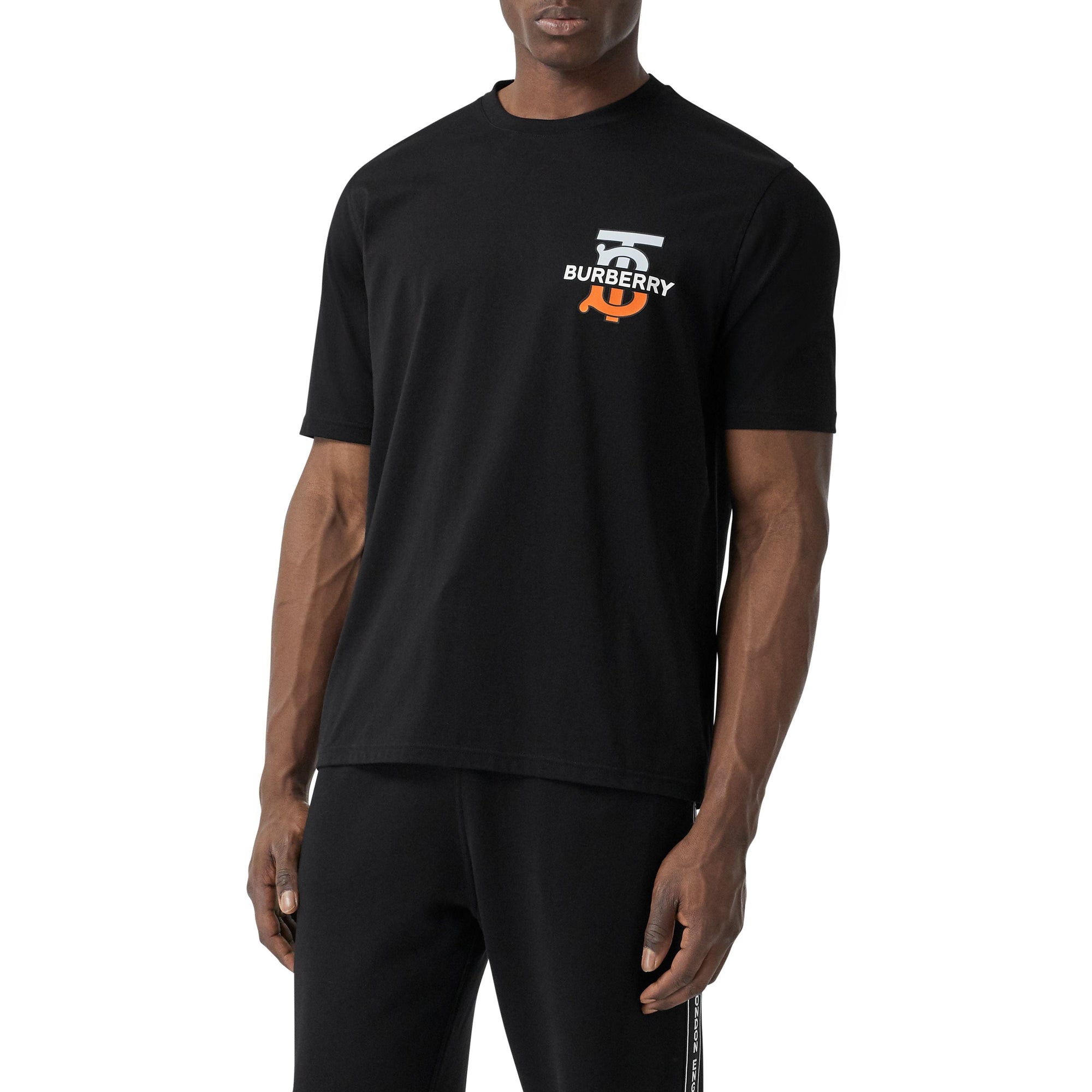 BLACK T-shirt oversize en coton Monogram