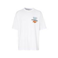 WHITE T-shirt oversize en coton Monogram