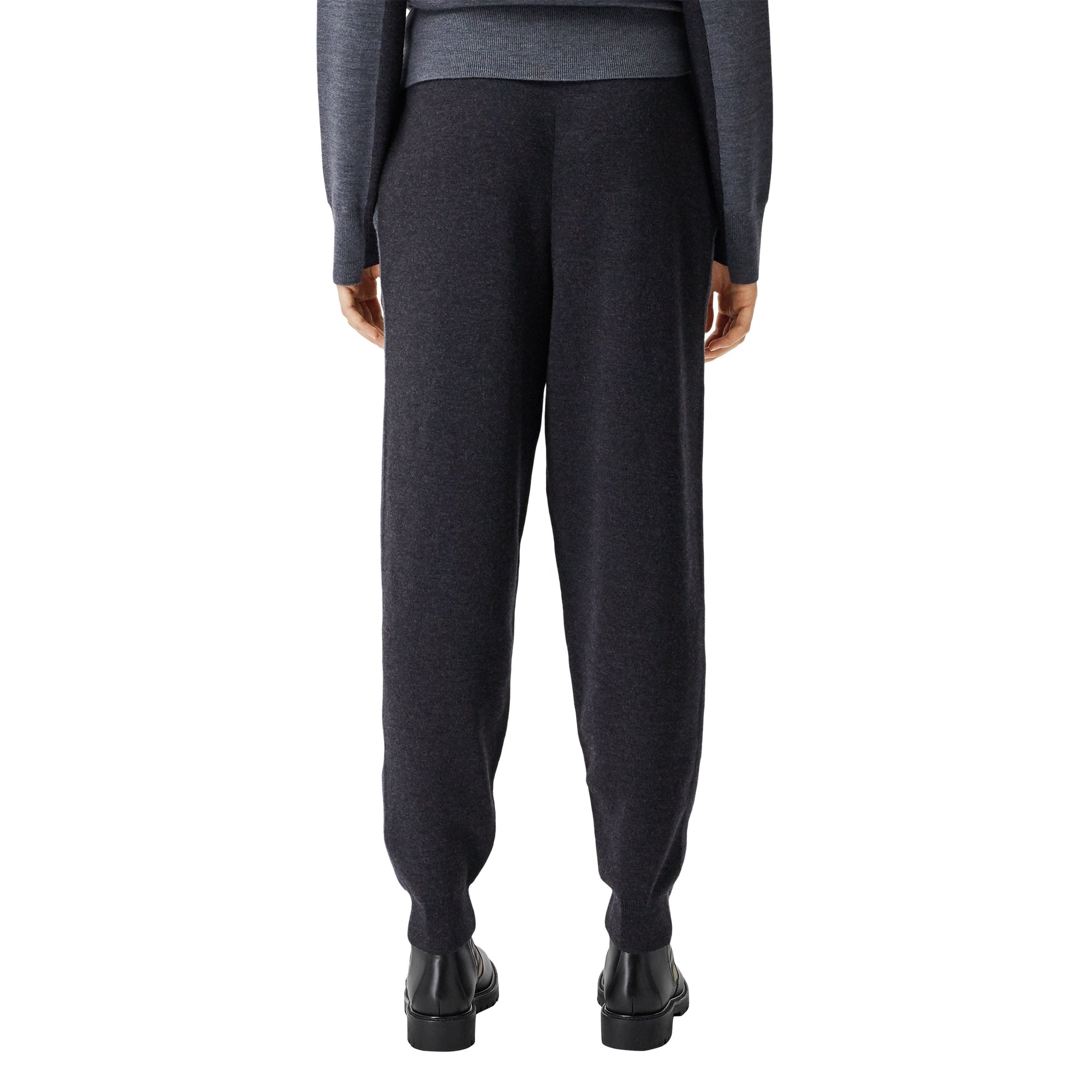 CHARCOAL MELANGE Pantalon de survêtement en laine mérinos bicolore