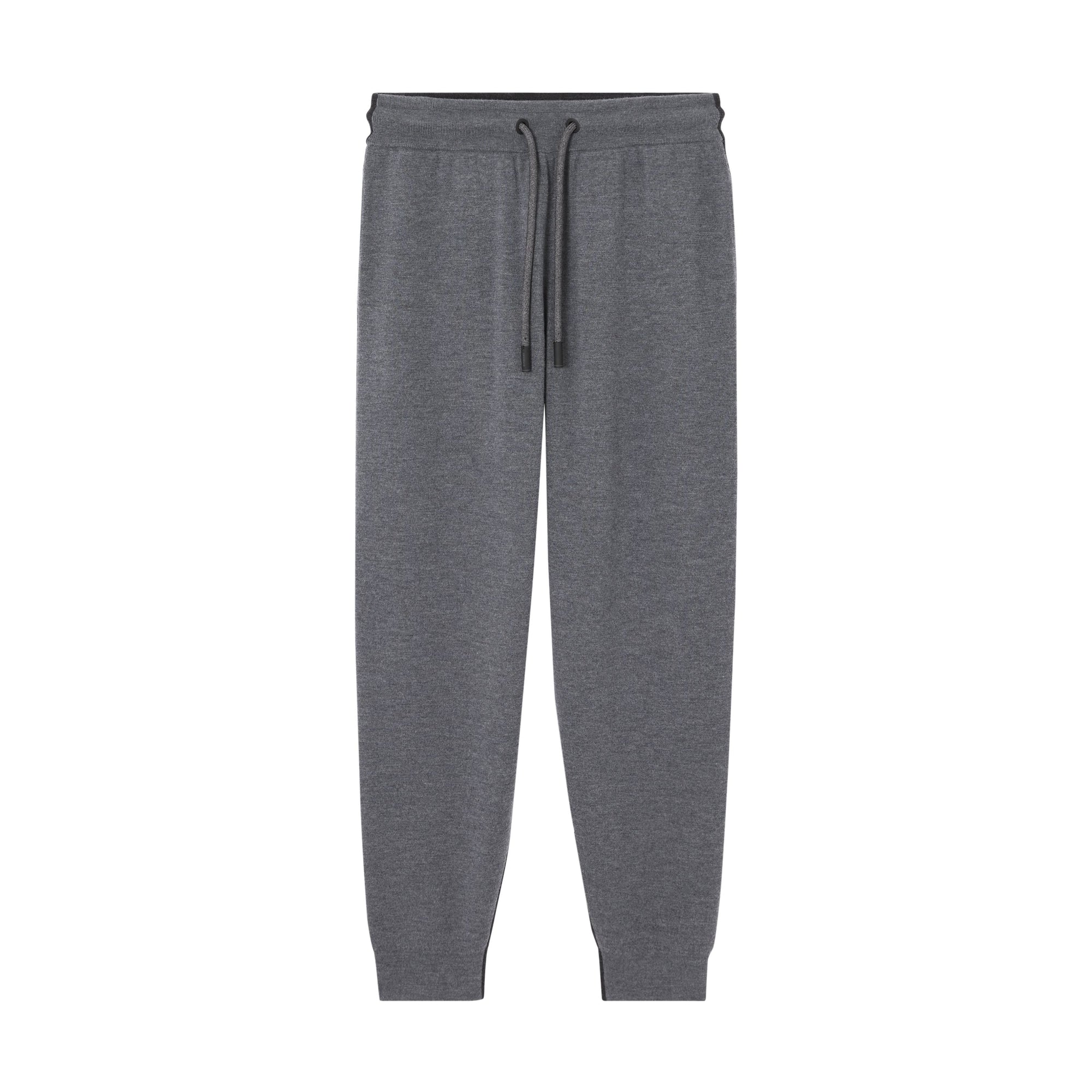 CHARCOAL MELANGE Pantalon de survêtement en laine mérinos bicolore
