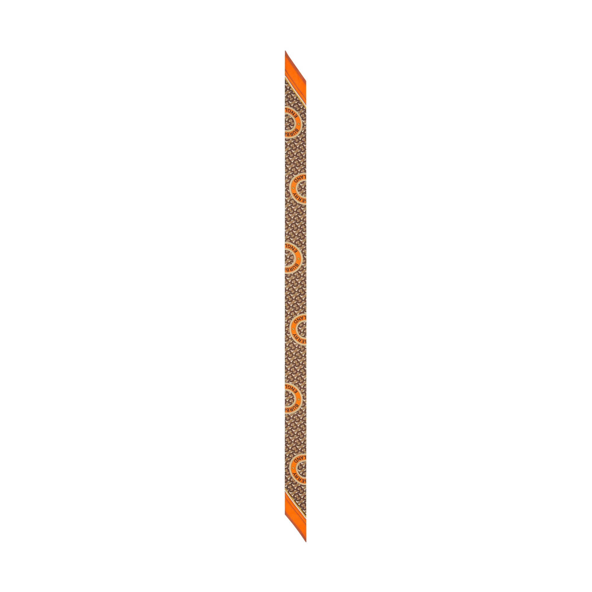 Foulard ultrafin en soie monogram avec logo - Orange vif
