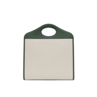 Sac pocket moyen en toile et cuir bicolore - Vert pin sombre