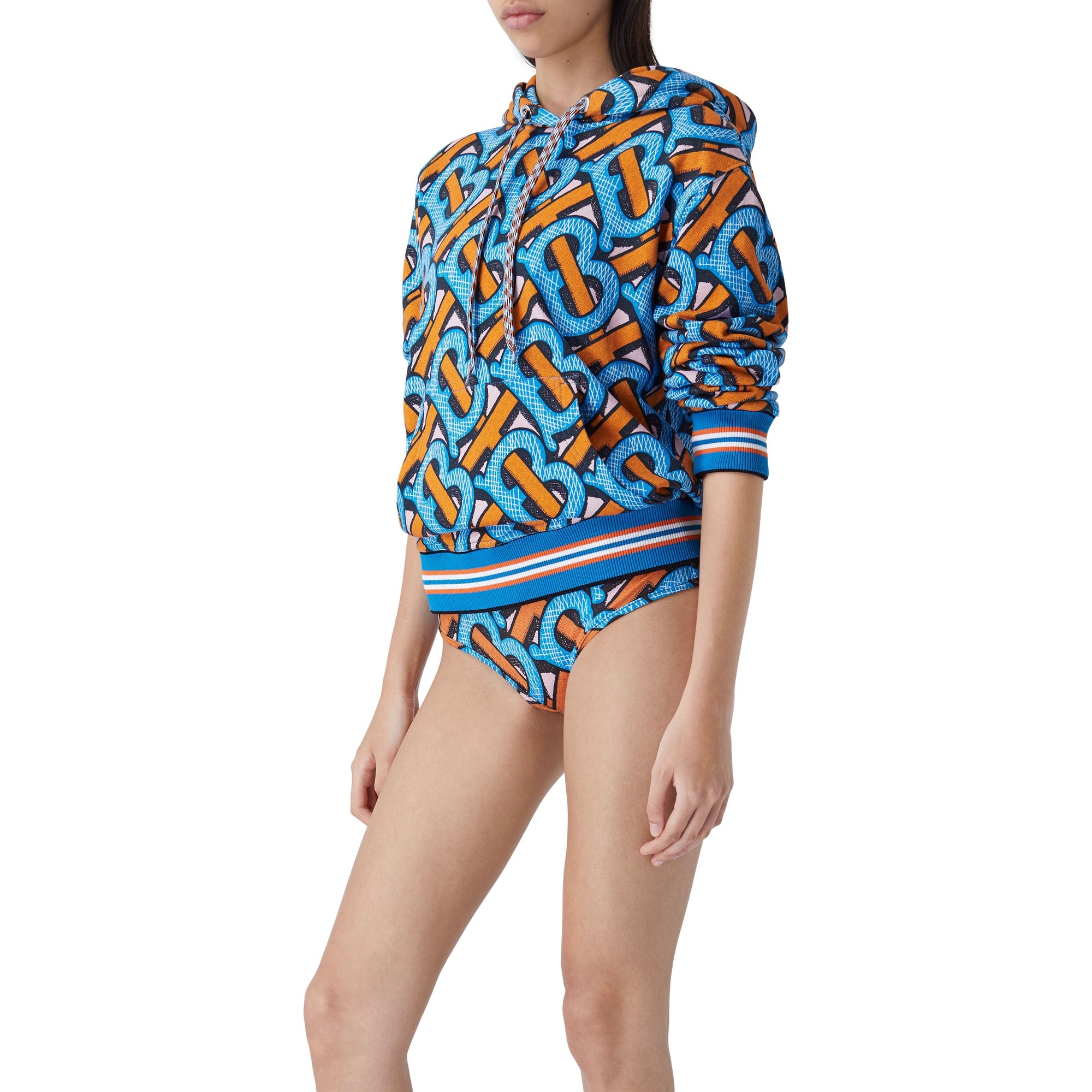 BRIGHT COBALT IP PT Sweat-shirt à capuche en coton Monogram unisexe