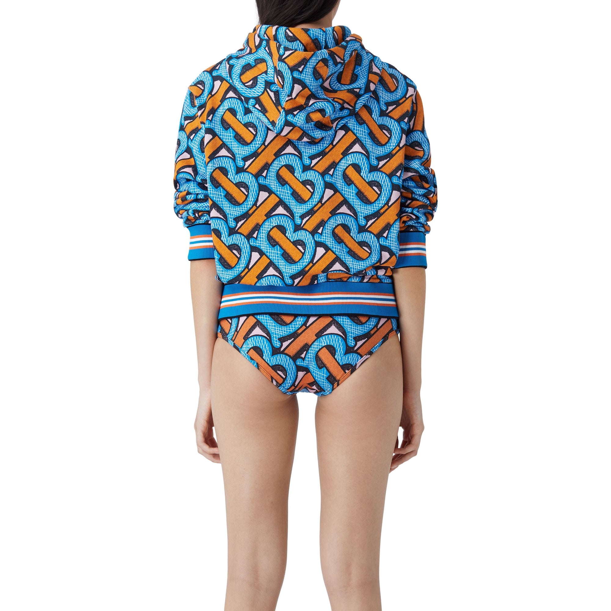 BRIGHT COBALT IP PT Sweat-shirt à capuche en coton Monogram unisexe