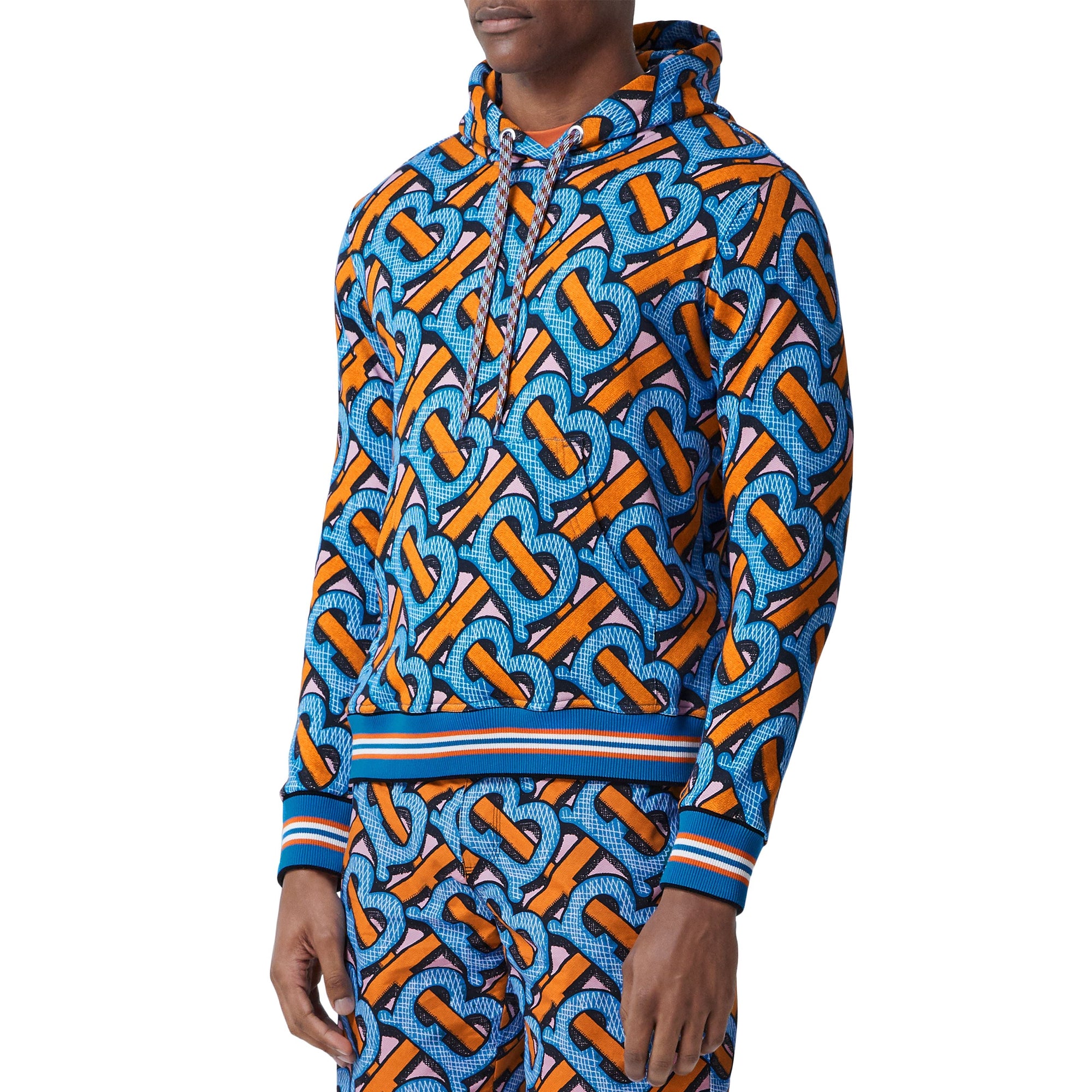 BRIGHT COBALT IP PT Sweat-shirt à capuche en coton Monogram unisexe