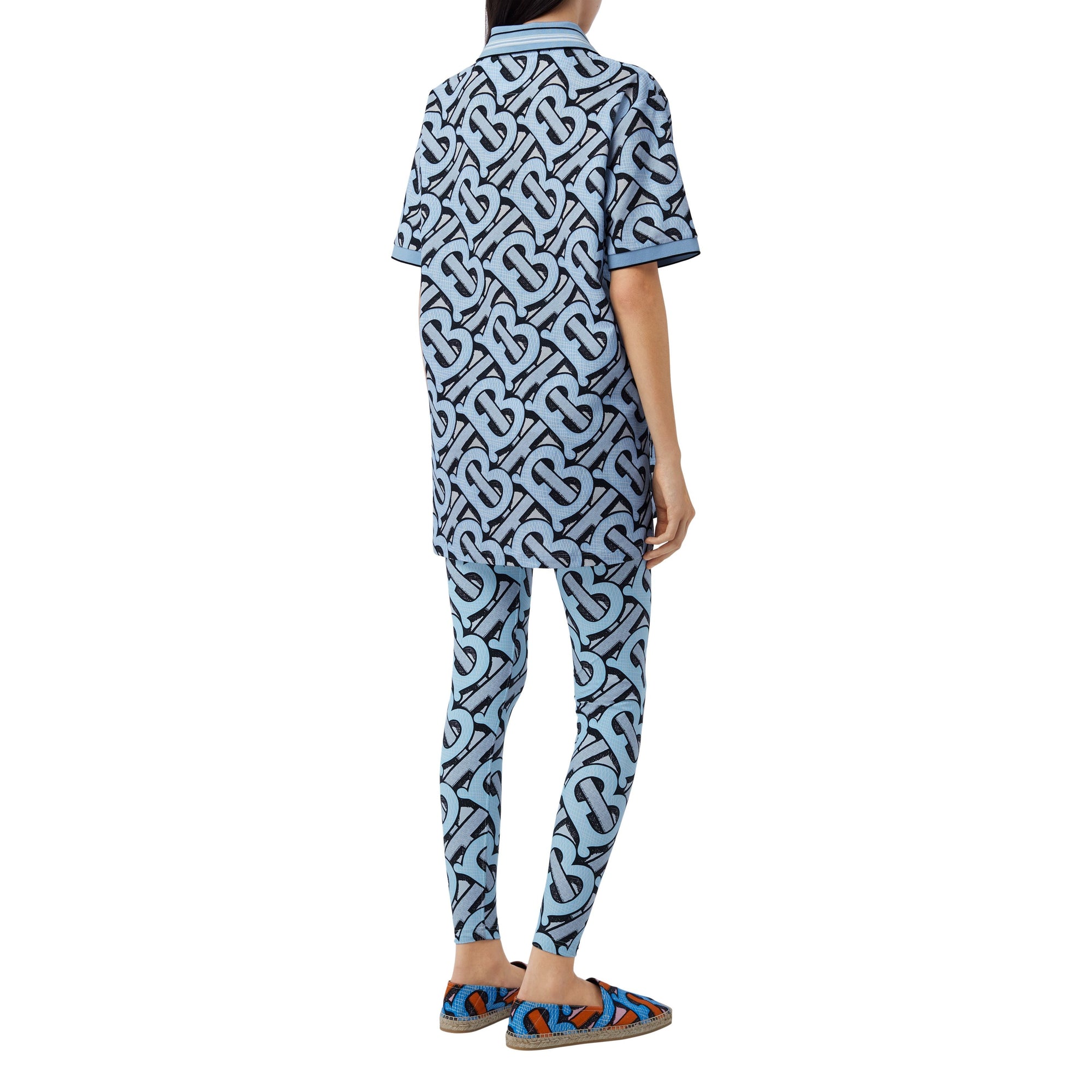 PALE AZURE IP PT Polo en piqué de coton Monogram unisexe