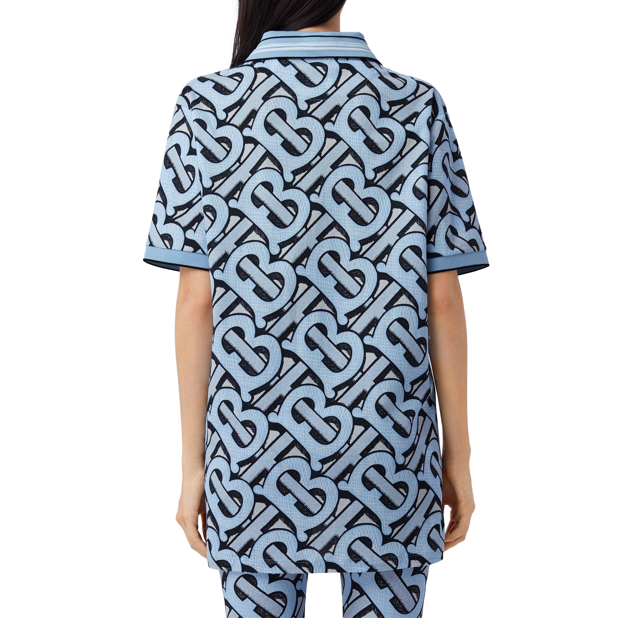 PALE AZURE IP PT Polo en piqué de coton Monogram unisexe