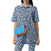 PALE AZURE IP PT Polo en piqué de coton Monogram unisexe