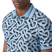 PALE AZURE IP PT Polo en piqué de coton Monogram unisexe