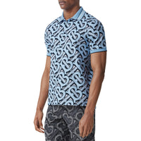 PALE AZURE IP PT Polo en piqué de coton Monogram unisexe