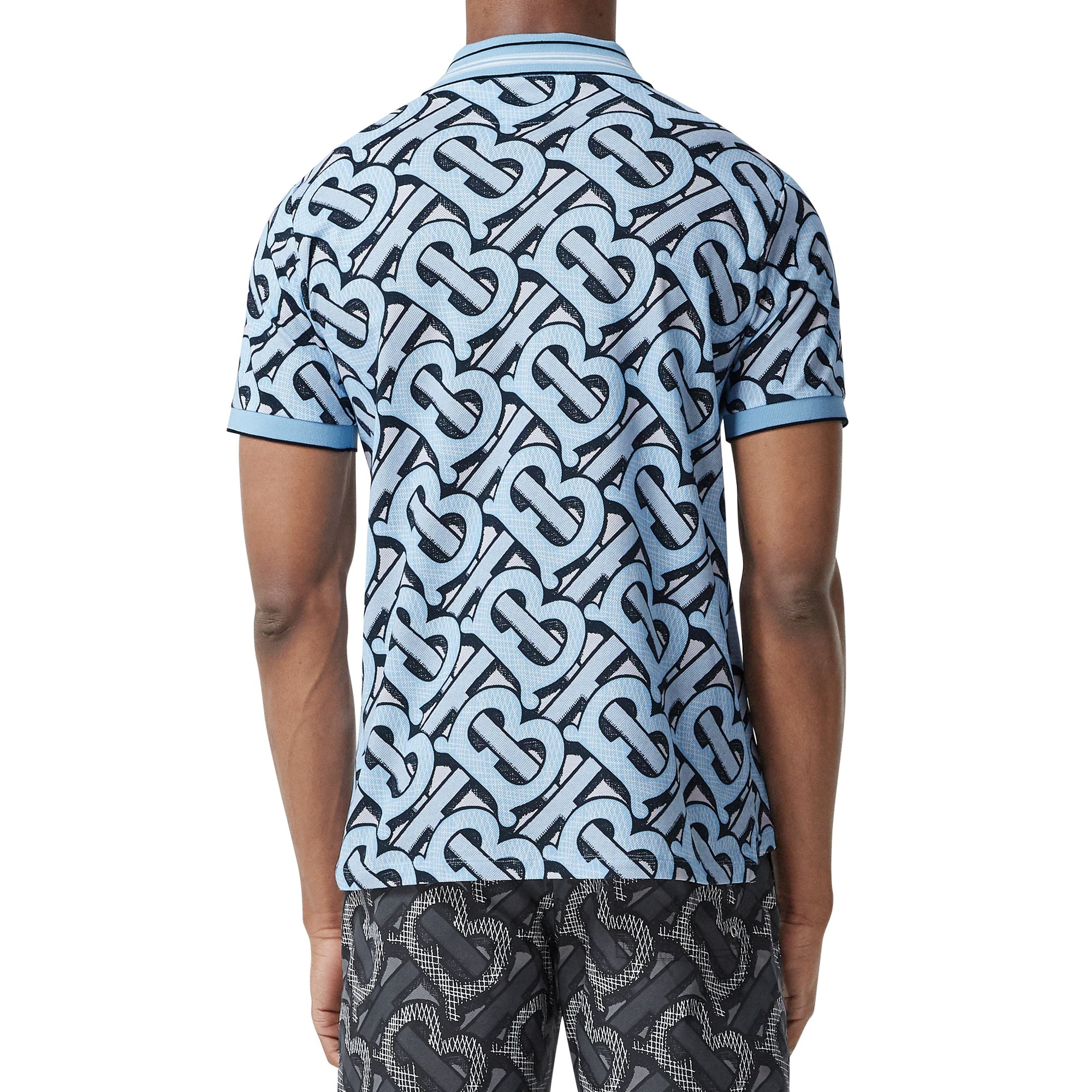 PALE AZURE IP PT Polo en piqué de coton Monogram unisexe