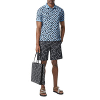 PALE AZURE IP PT Polo en piqué de coton Monogram unisexe