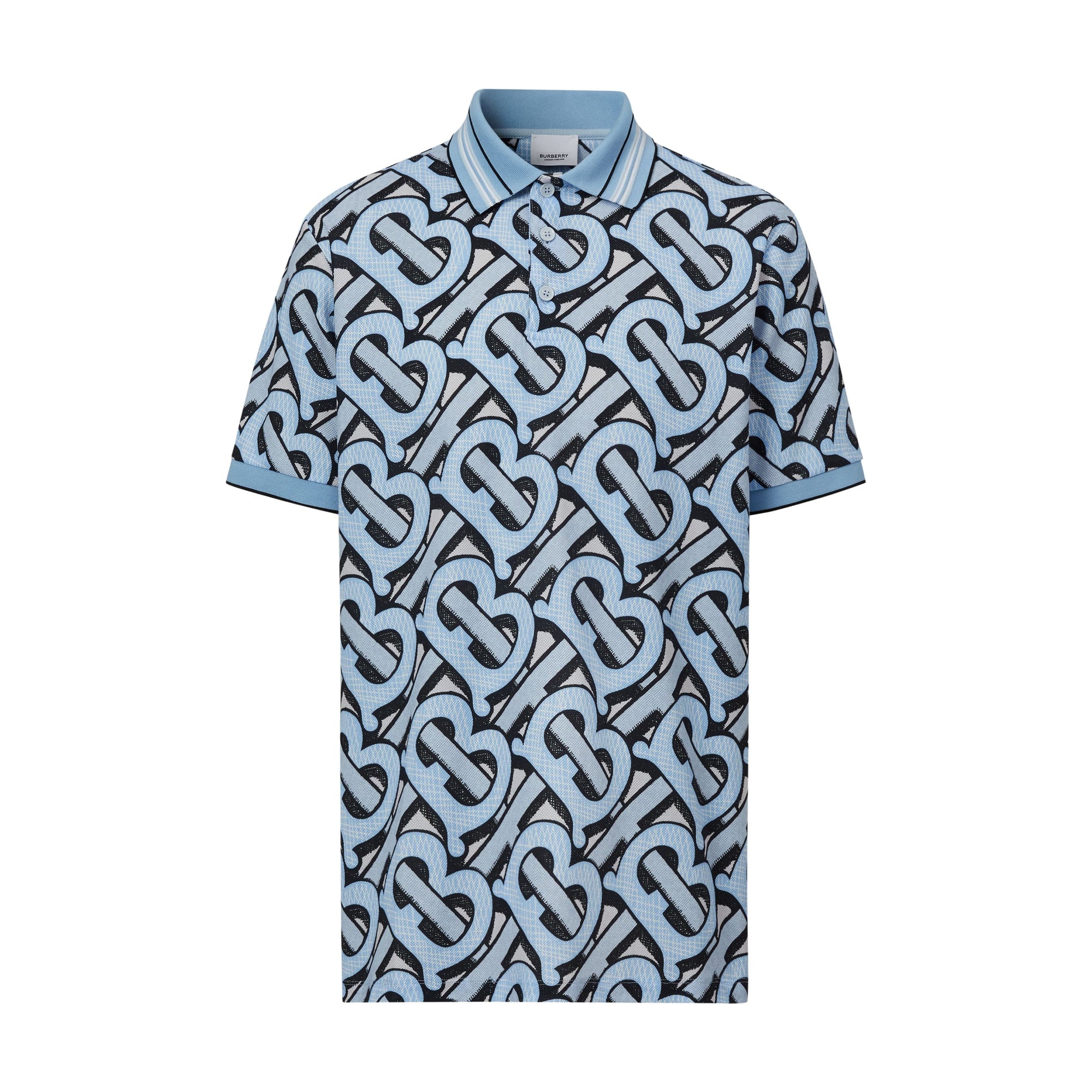 PALE AZURE IP PT Polo en piqué de coton Monogram unisexe