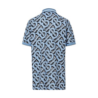 PALE AZURE IP PT Polo en piqué de coton Monogram unisexe