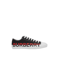 BLACK Sneakers en gabardine de coton tricolore avec logo