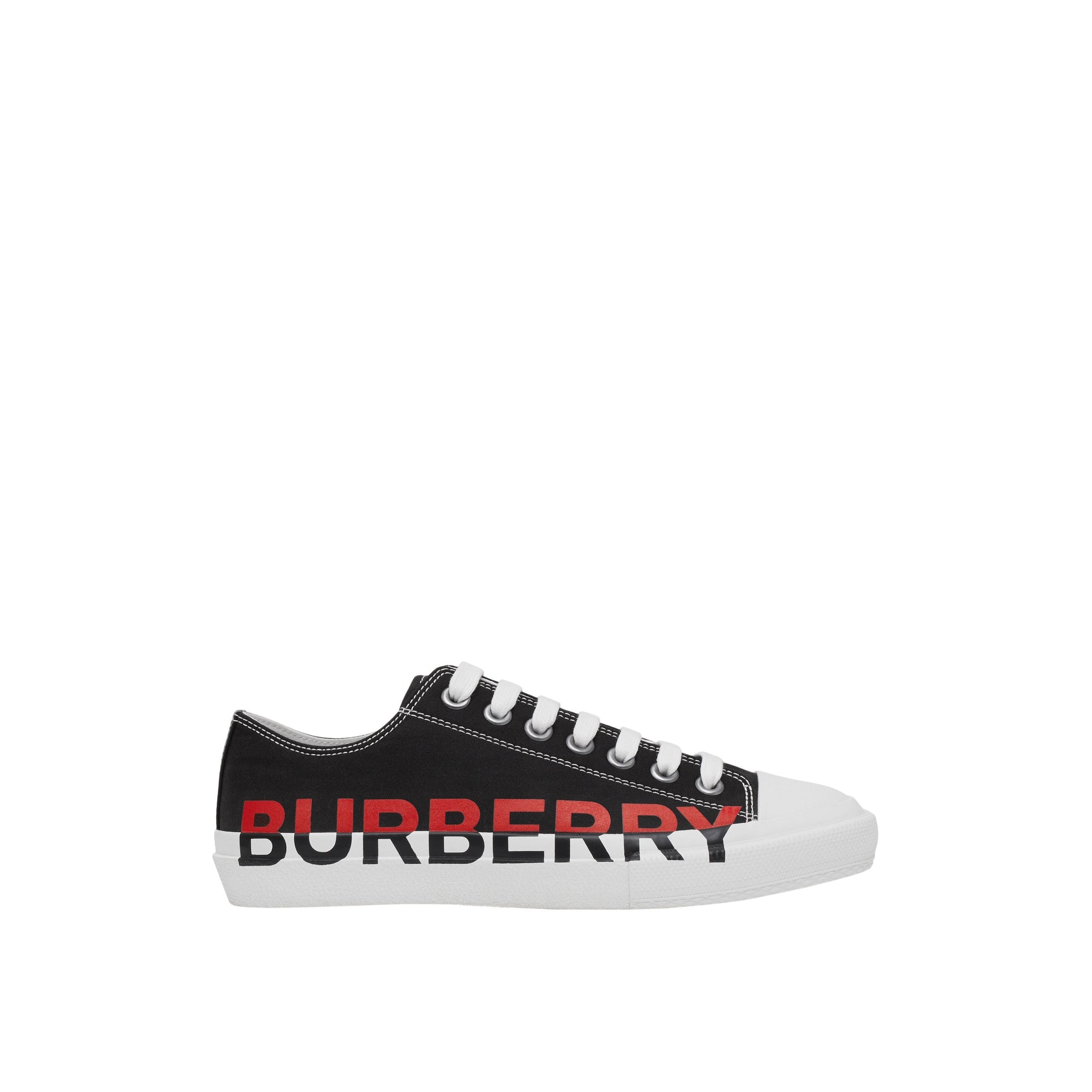 BLACK Sneakers en gabardine de coton tricolore avec logo