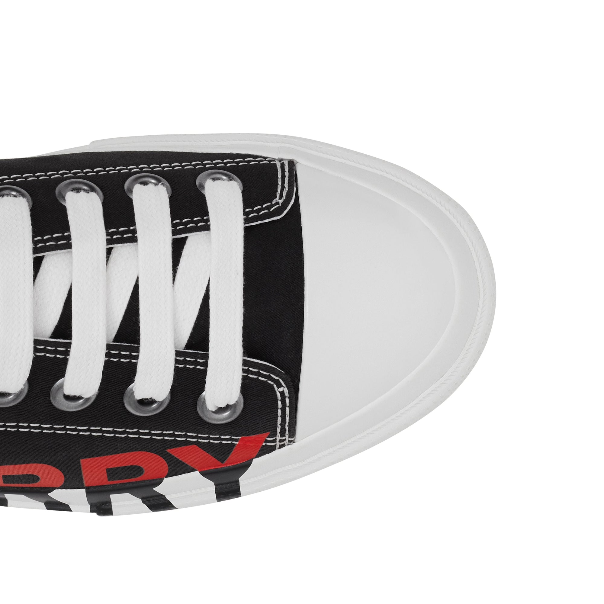 BLACK Sneakers en gabardine de coton tricolore avec logo