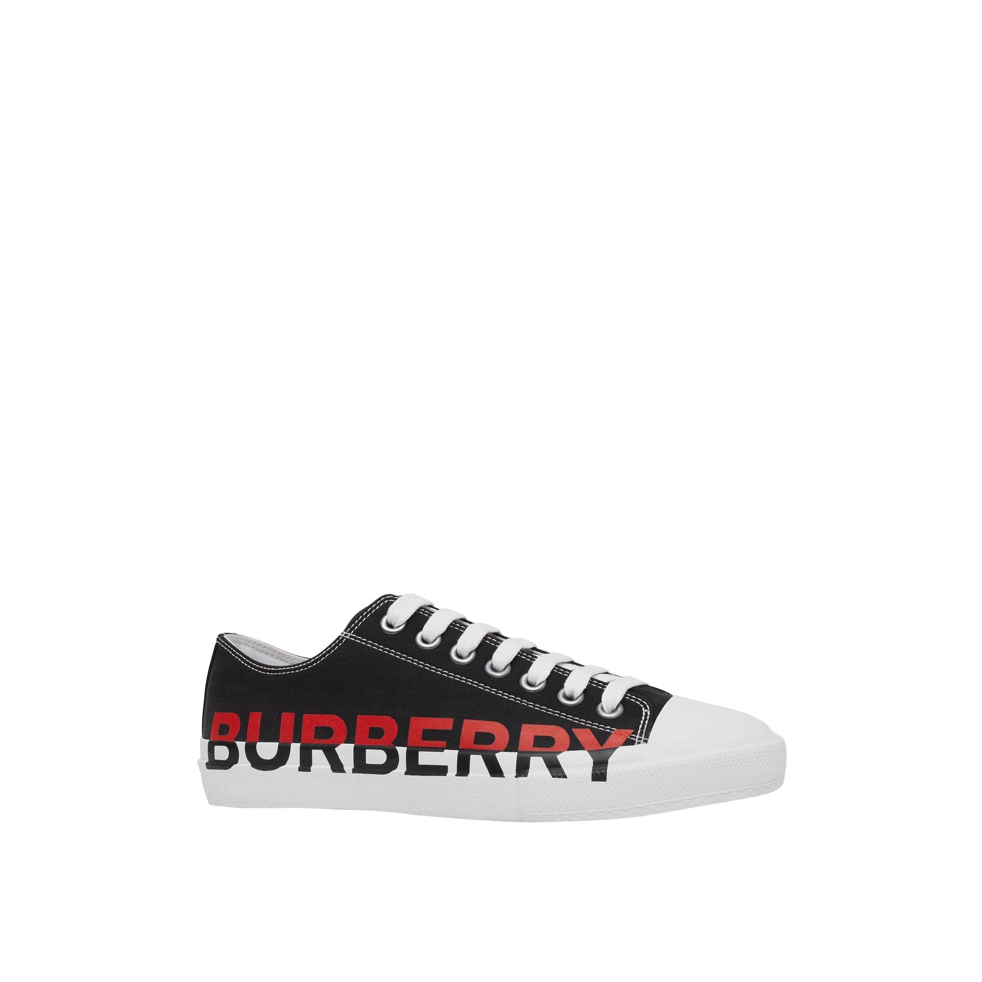 BLACK Sneakers en gabardine de coton tricolore avec logo