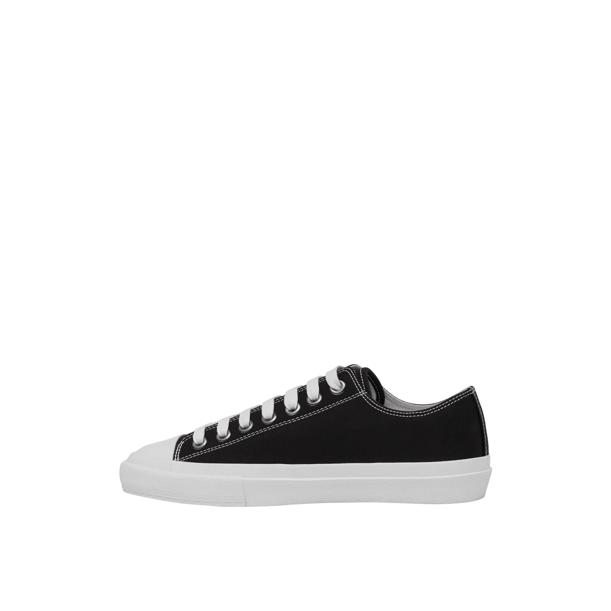 BLACK Sneakers en gabardine de coton tricolore avec logo