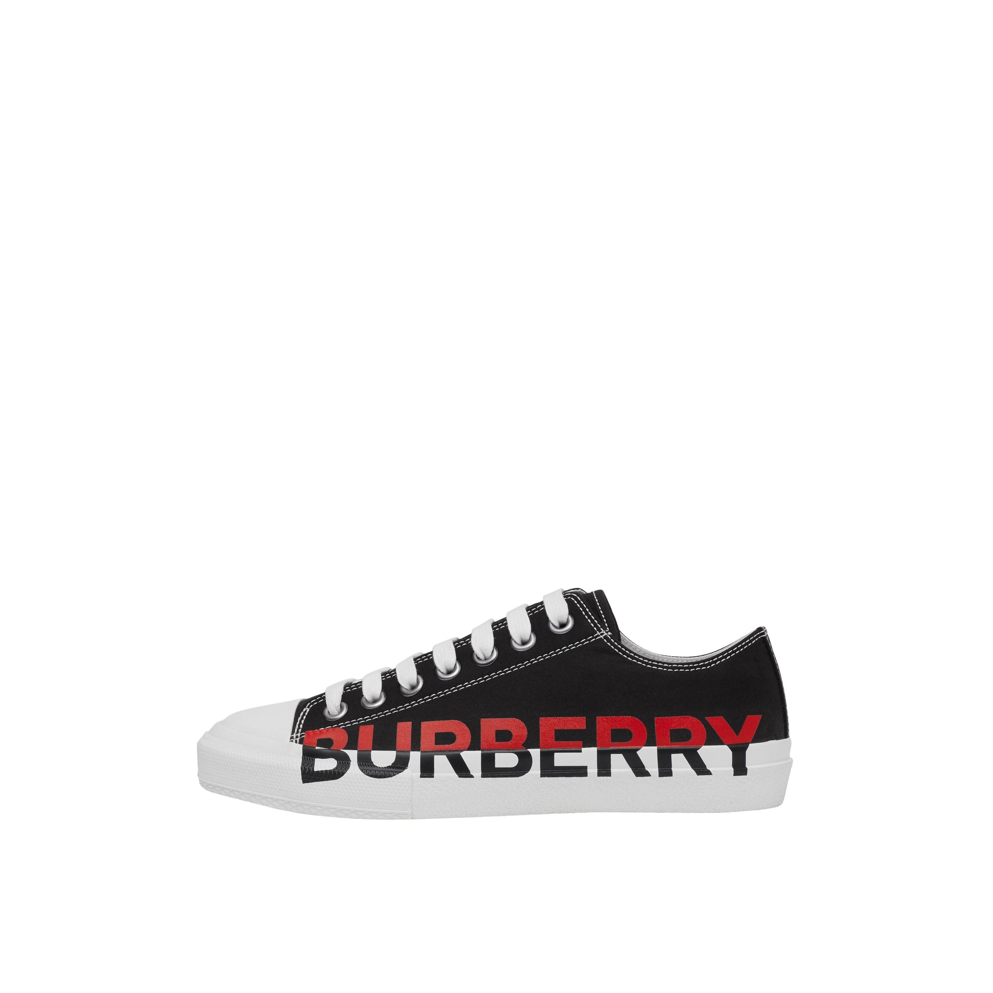 BLACK Sneakers en gabardine de coton tricolore avec logo