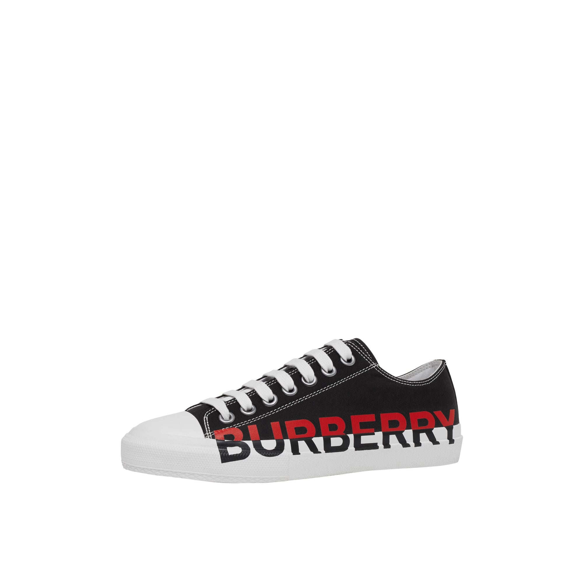 BLACK Sneakers en gabardine de coton tricolore avec logo