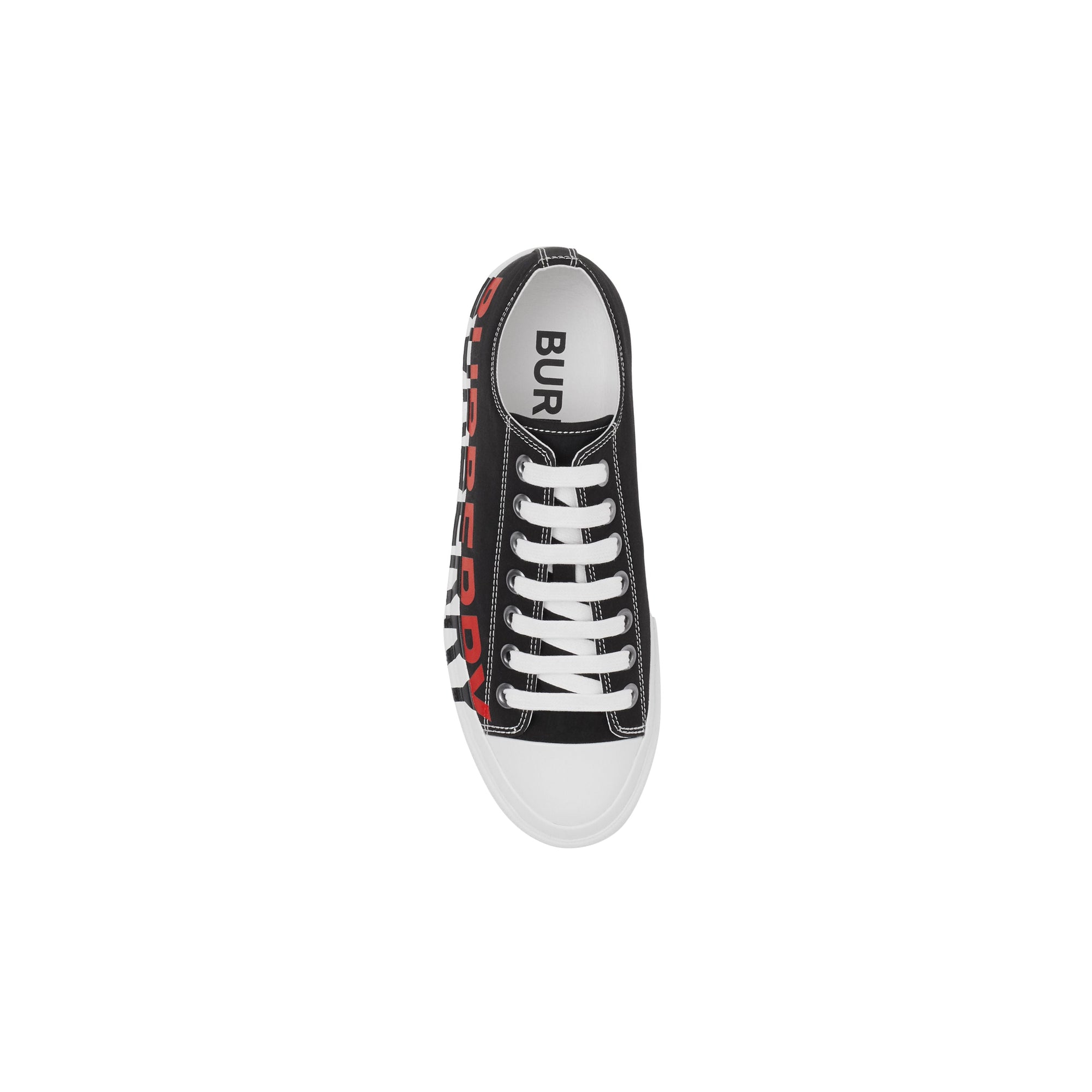 BLACK Sneakers en gabardine de coton tricolore avec logo