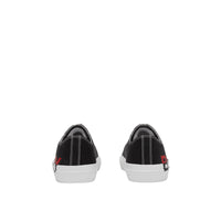 BLACK Sneakers en gabardine de coton tricolore avec logo