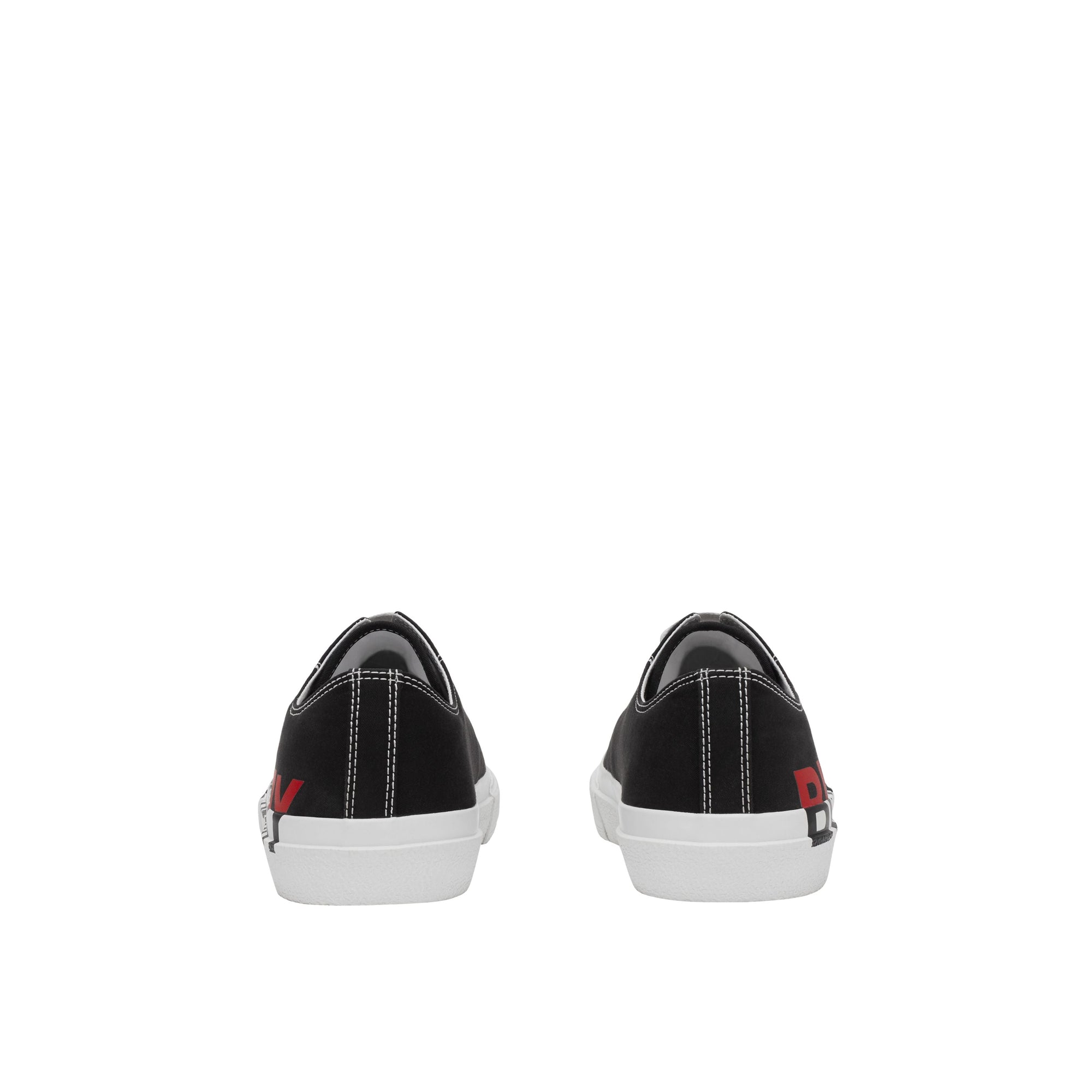 BLACK Sneakers en gabardine de coton tricolore avec logo