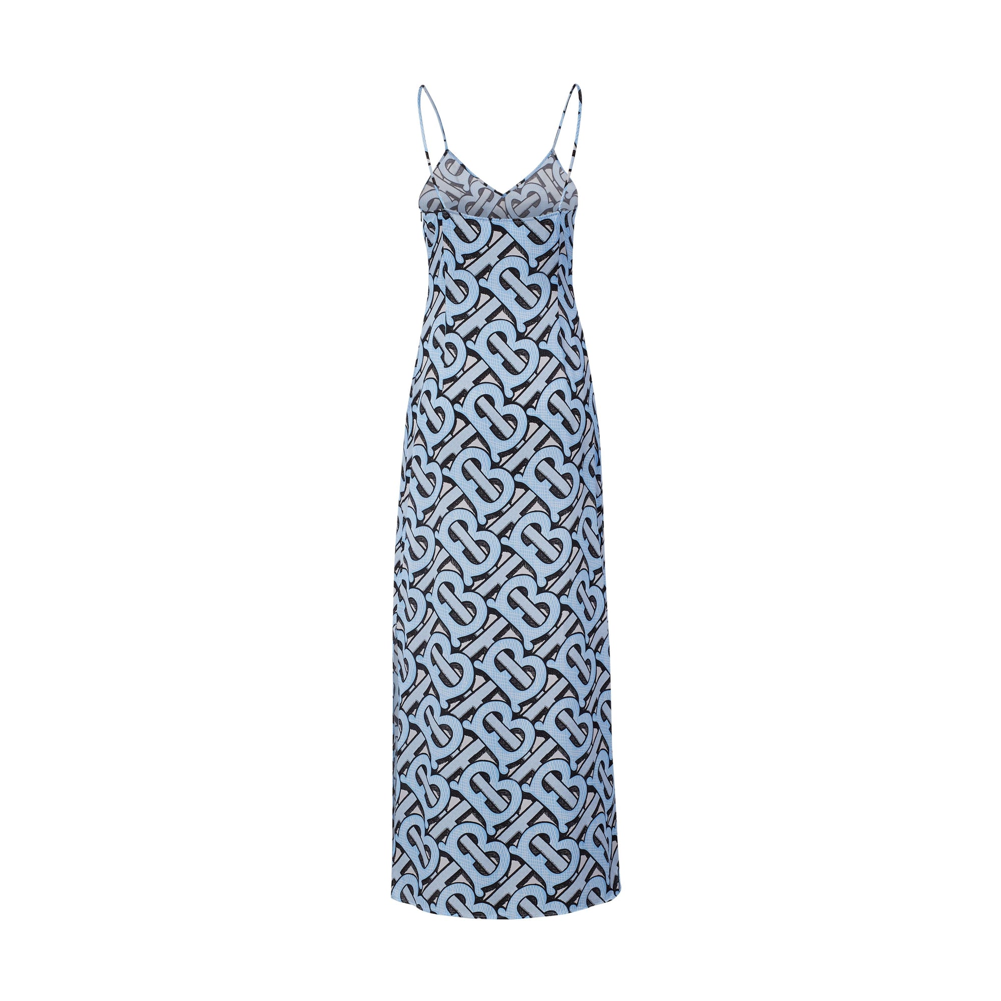 PALE AZURE IP PT Robe combinaison en satin de soie Monogram