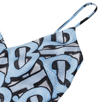 PALE AZURE IP PT Robe combinaison en satin de soie Monogram