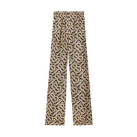 DARK BEIGE IP PTTN Pantalon ample en sergé de soie Monogram