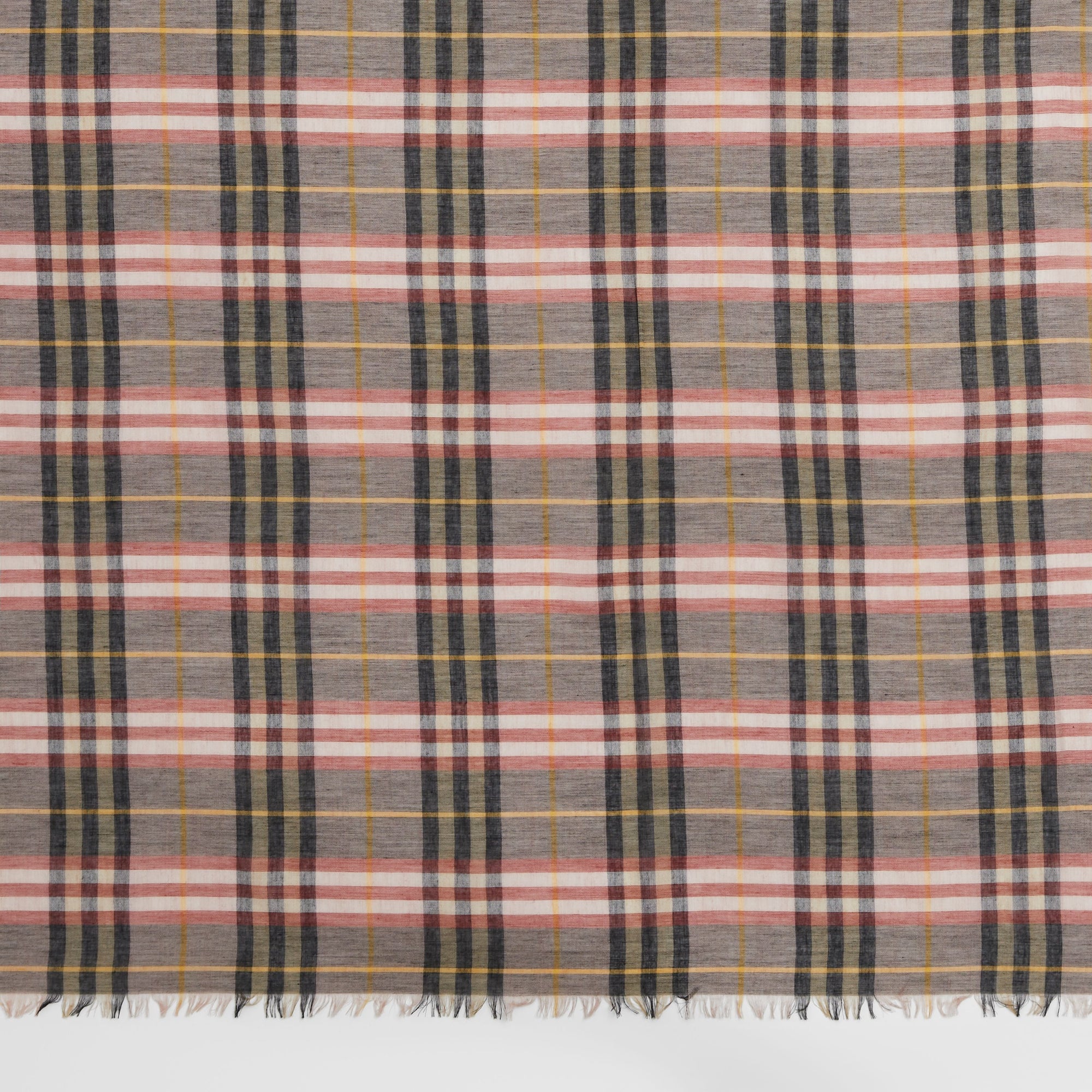 ASH ROSE Carré en modal et laine à motif check
