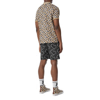 DARK BEIGE IP PTTN Polo en piqué de coton Monogram unisexe