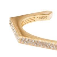 LIGHT GOLD/CRYSTAL Bracelet manchette écrou plaqué or avec cristaux
