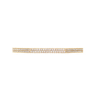 LIGHT GOLD/CRYSTAL Bracelet manchette écrou plaqué or avec cristaux