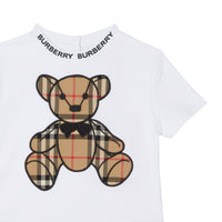 WHITE T-shirt en coton avec appliqué Thomas Bear