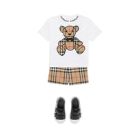 WHITE T-shirt en coton avec appliqué Thomas Bear