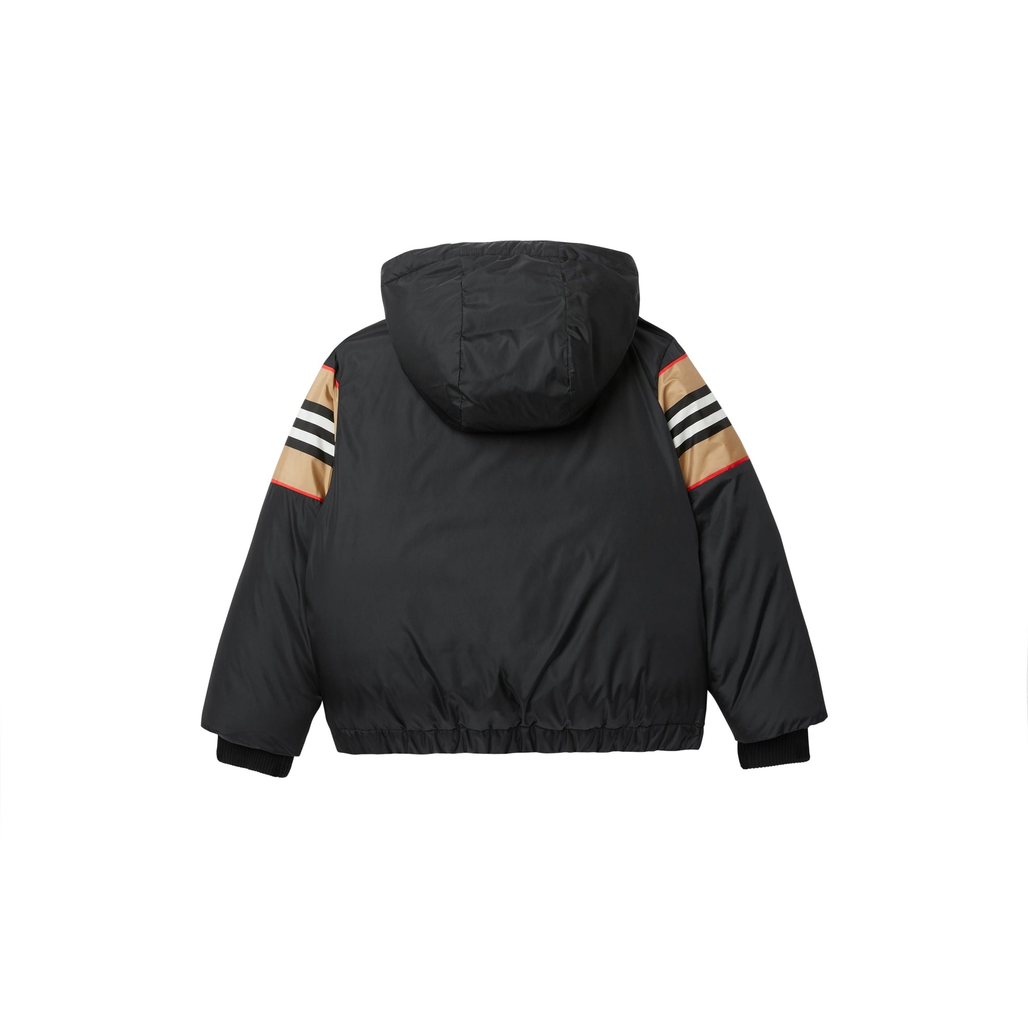 BLACK Doudoune avec rayures iconiques et logo appliqué