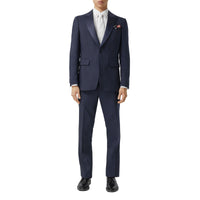 NAVY Pantalon de costume classique en laine et soie mélangées
