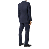 NAVY Pantalon de costume classique en laine et soie mélangées