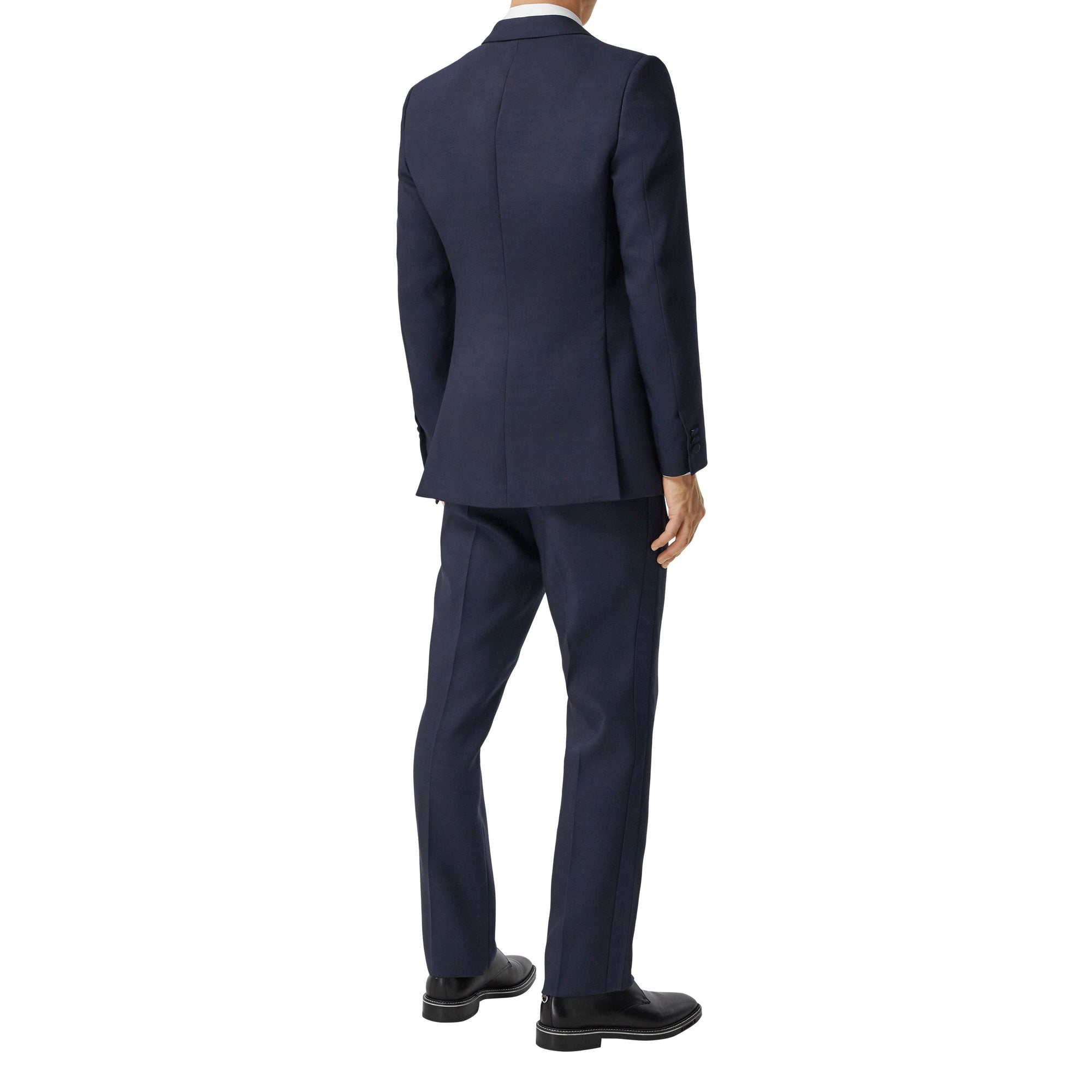 NAVY Pantalon de costume classique en laine et soie mélangées