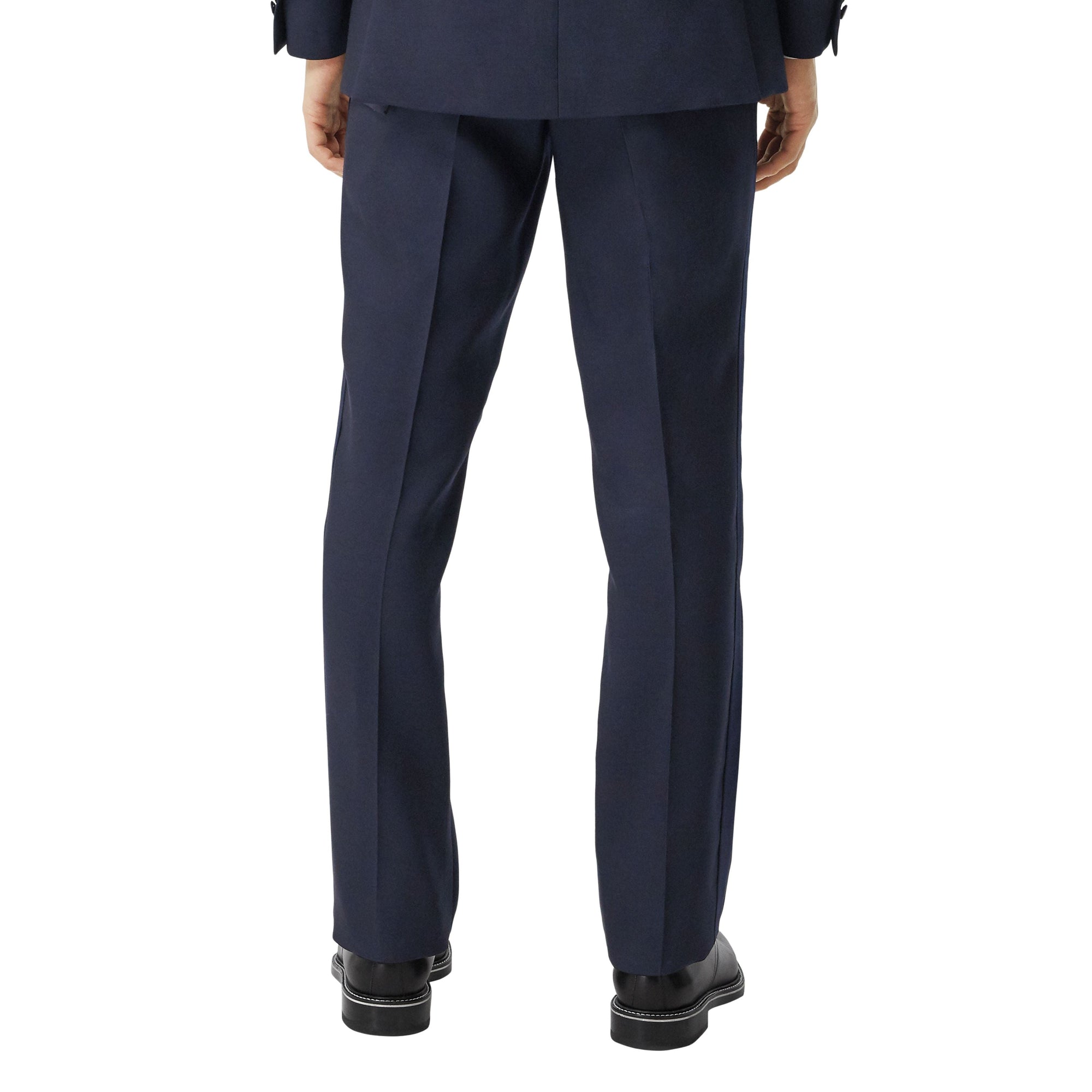 NAVY Pantalon de costume classique en laine et soie mélangées