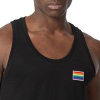BLACK Débardeur en coton avec appliqué arc-en-ciel unisexe
