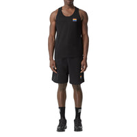 BLACK Débardeur en coton avec appliqué arc-en-ciel unisexe