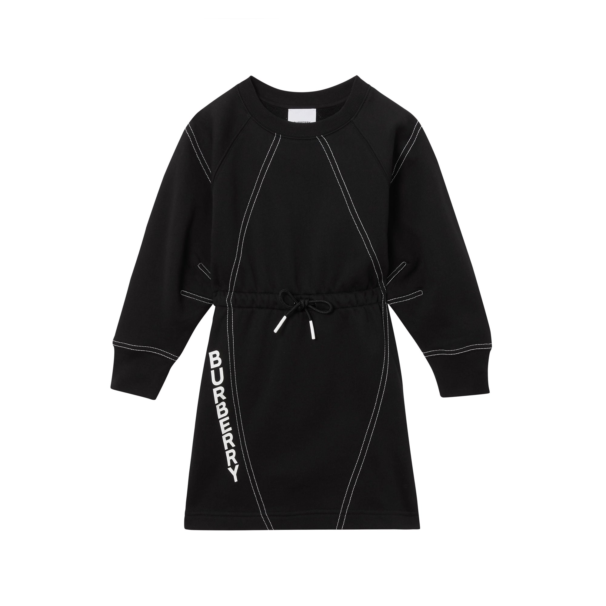 BLACK Robe à manches longues en coton avec logo